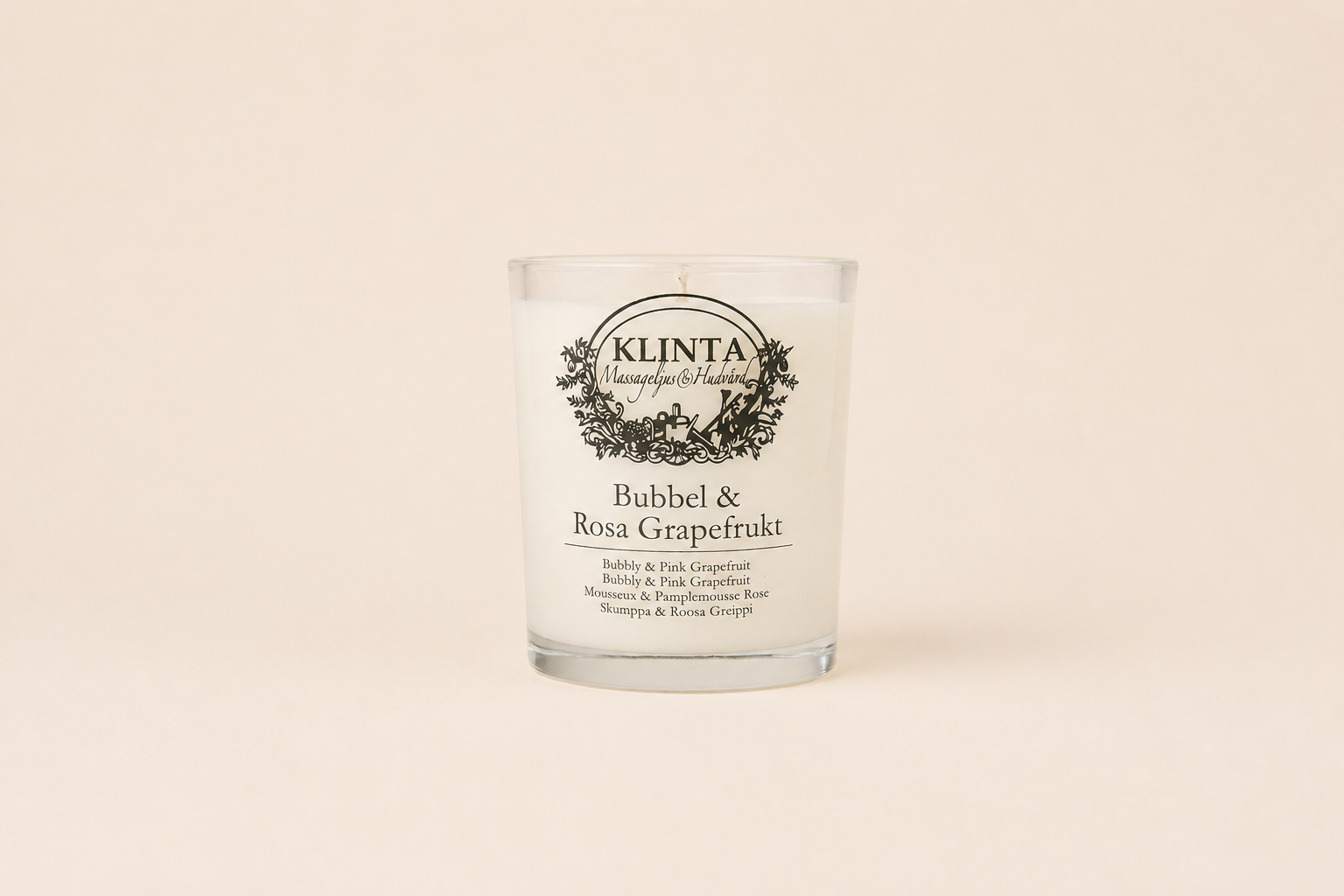 Duftkerze & Massagekerze Bubble & Pink Grapefruit Brenndauer 18h