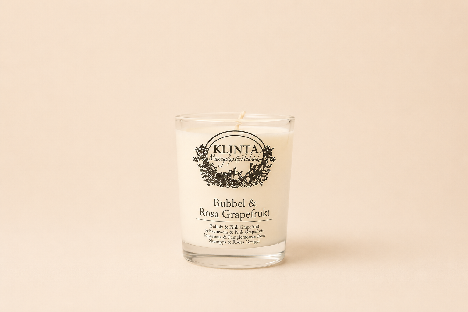 Duftkerze & Massagekerze Bubble & Pink Grapefruit Brenndauer 18h