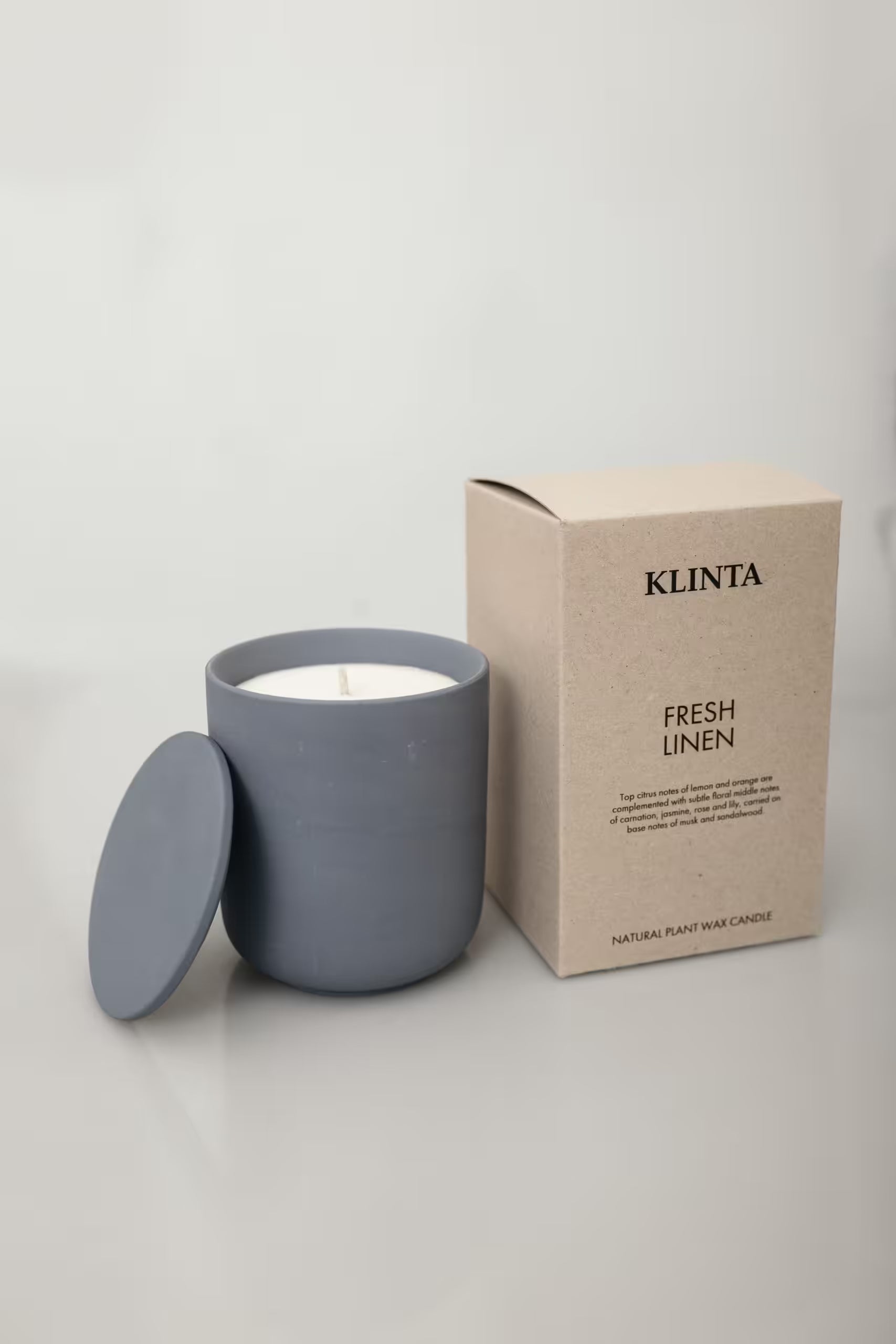 Doftljus & Massageljus Fresh Linen Keramik