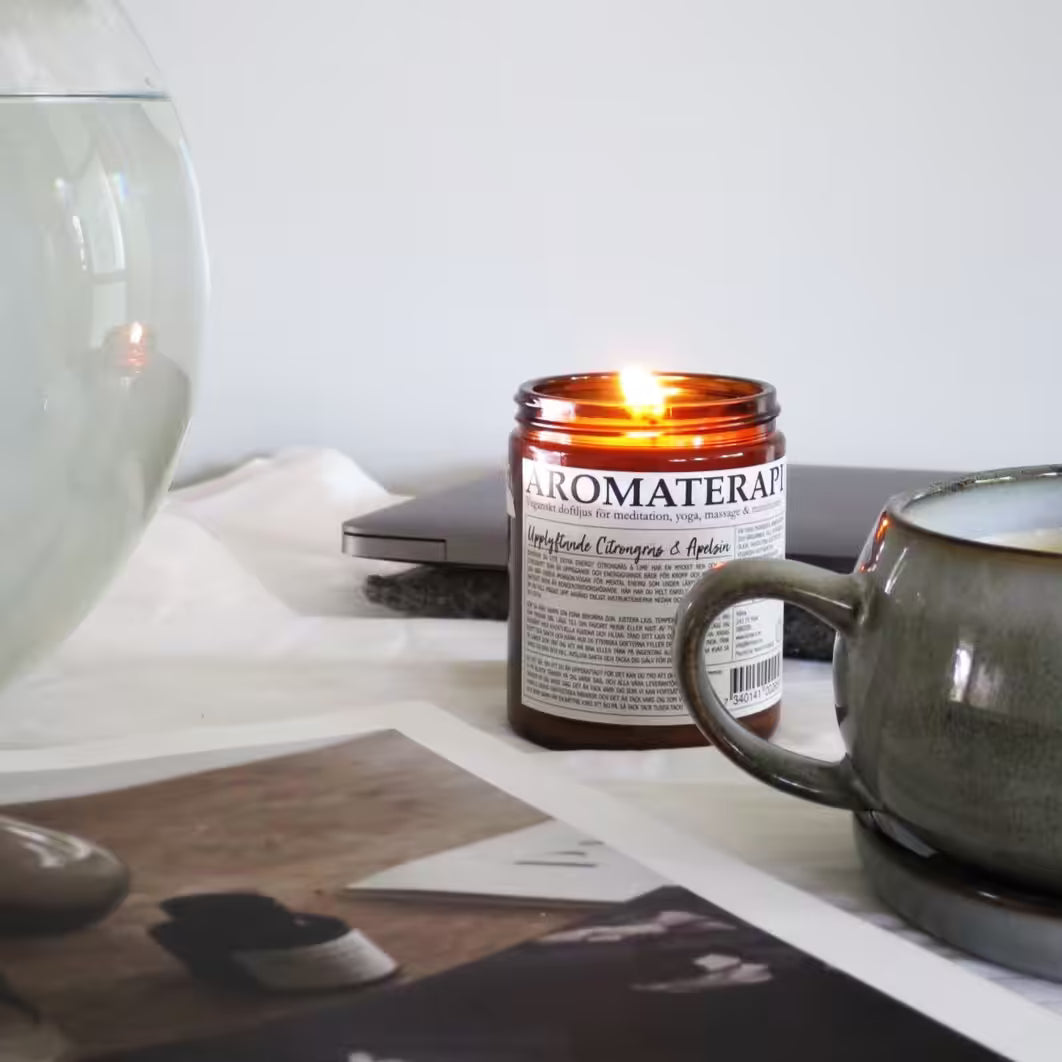 Doftljus Uppiggande Citrongräs & Apelsin Aromaterapi