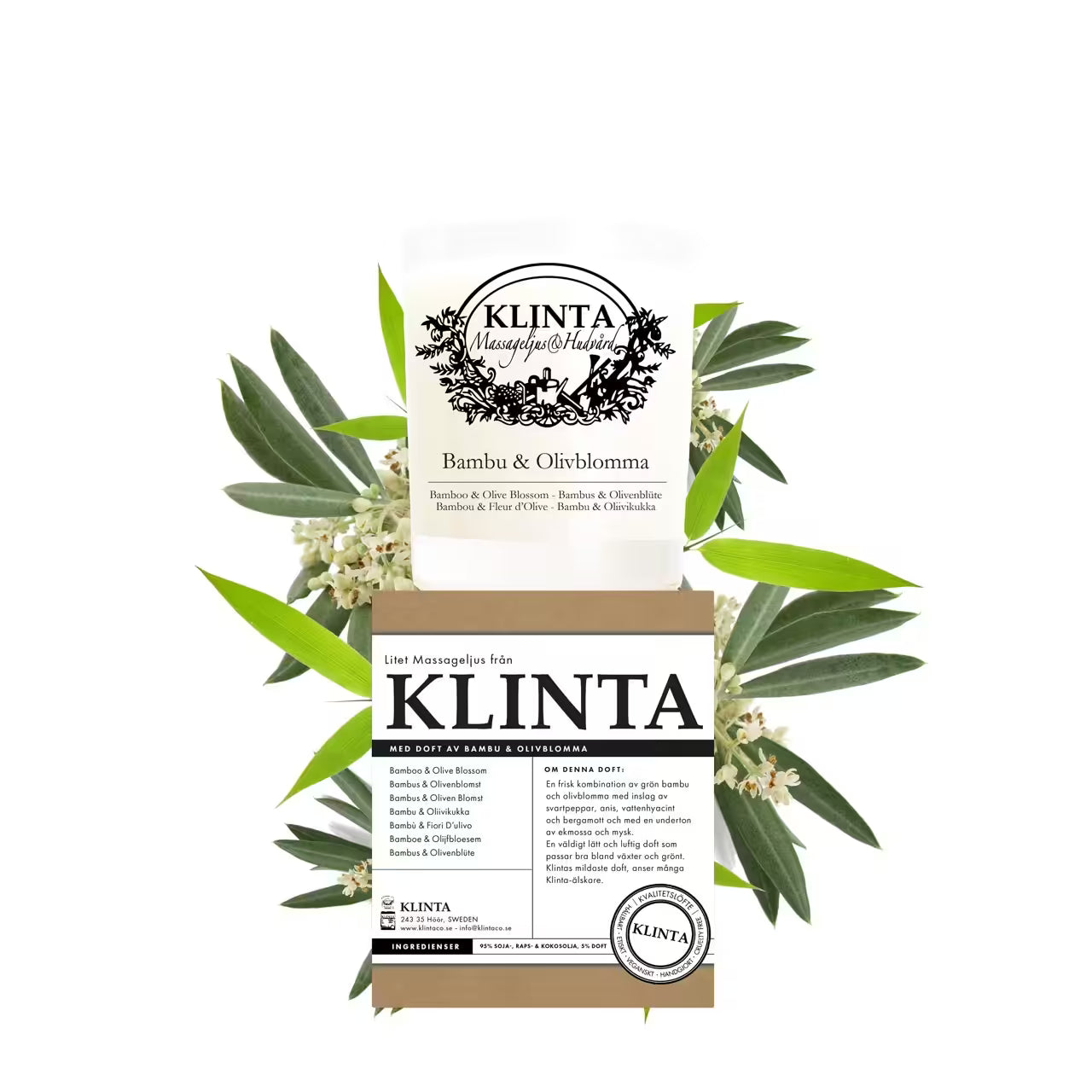 Doftljus & Massageljus Bambu & Olivblomma